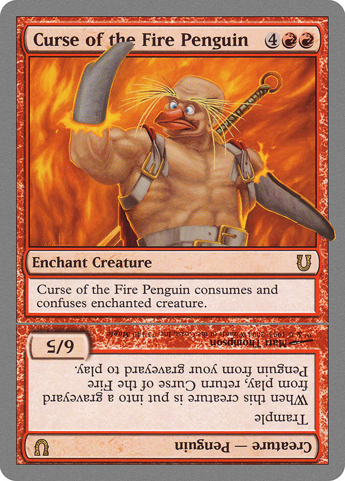 Curse of the Fire Penguin // Curse of the Fire Penguin Creature [Unhinged] - Magic: The Gathering - Card Brawlers | Quebec | Canada |