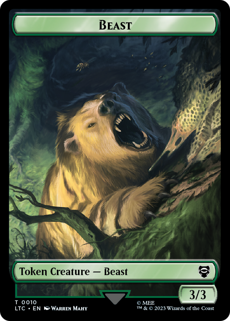 Beast // Treefolk Double Sided Token [The Lord of the Rings: Tales of Middle-Earth Commander Tokens] - Magic: The Gathering - Card Brawlers | Quebec | Canada |