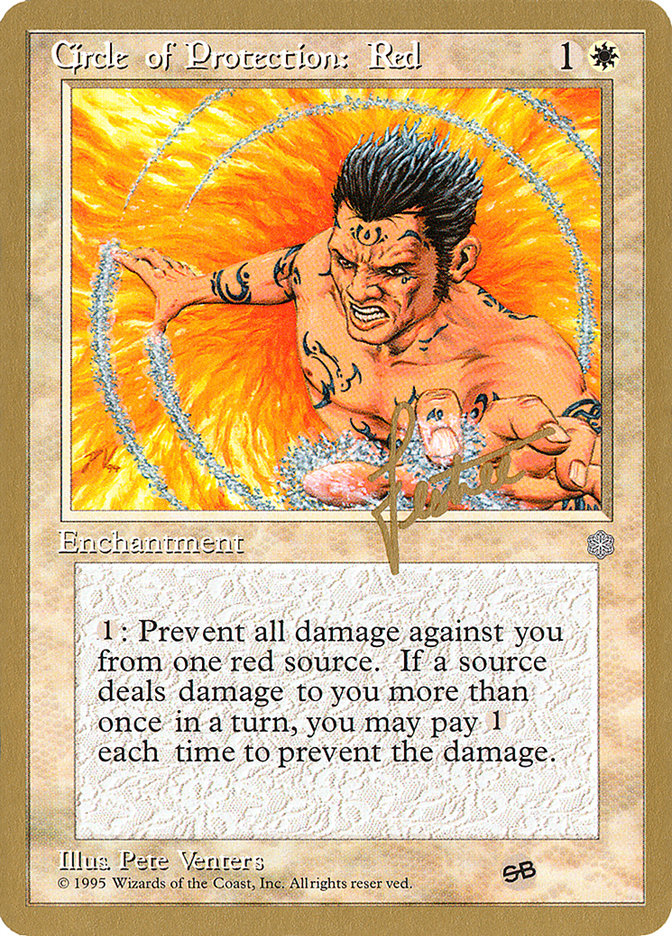 Circle of Protection: Red (Bertrand Lestree) (SB) (ICE) [Pro Tour Collector Set] - Magic: The Gathering - Card Brawlers | Quebec | Canada |