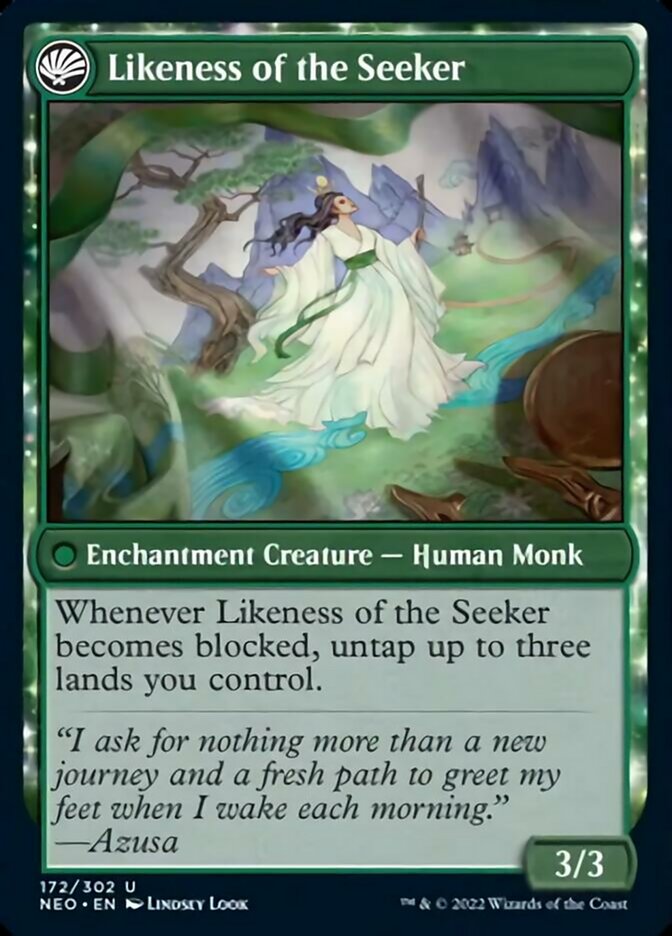 Azusa's Many Journeys // Likeness of the Seeker [Kamigawa: Neon Dynasty] - Magic: The Gathering - Card Brawlers | Quebec | Canada |