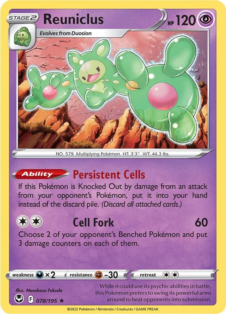 Reuniclus (078/195) [Sword & Shield: Silver Tempest] - Pokémon - Card Brawlers | Quebec | Canada |