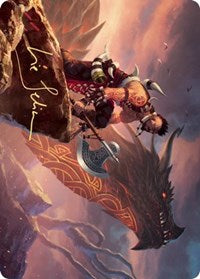 Dragonkin Berserker Art Card (Gold-Stamped Signature) [Kaldheim Art Series] - Magic: The Gathering - Card Brawlers | Quebec | Canada |
