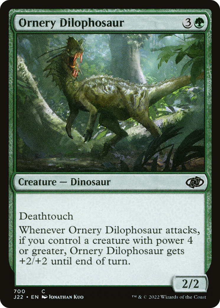 Ornery Dilophosaur [Jumpstart 2022] - Magic: The Gathering - Card Brawlers | Quebec | Canada |