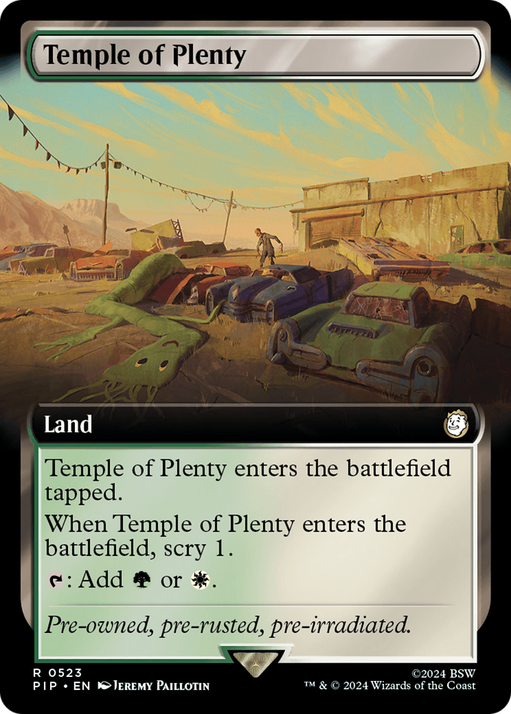 Temple of Plenty (Extended Art) [Fallout] - Magic: The Gathering - Card Brawlers | Quebec | Canada |