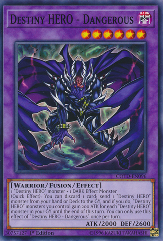 Destiny Hero - Dangerous [COTD-EN096] Common - Yu-Gi-Oh! - Card Brawlers | Quebec | Canada |