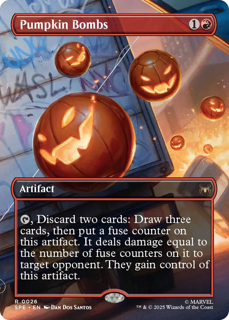 Pumpkin Bombs (Borderless) [Marvel's Spider-Man: Eternal-Legal] - Magic: The Gathering - Card Brawlers | Quebec | Canada |