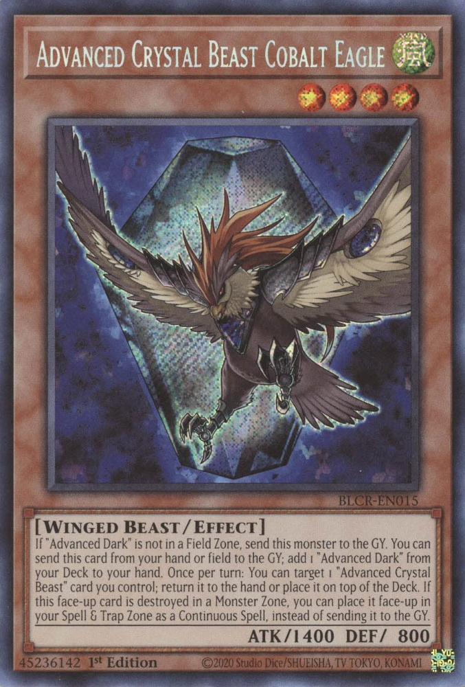 Bête de cristal avancée Aigle cobalt [BLCR-EN015] Secret Rare 