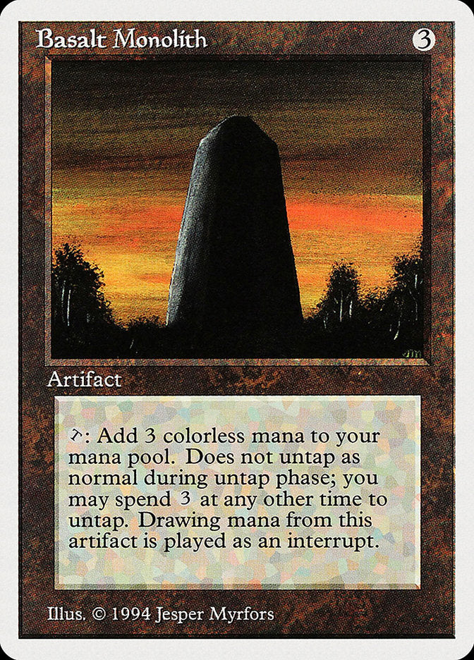 Basalt Monolith [Summer Magic / Edgar] - Magic: The Gathering - Card Brawlers | Quebec | Canada |