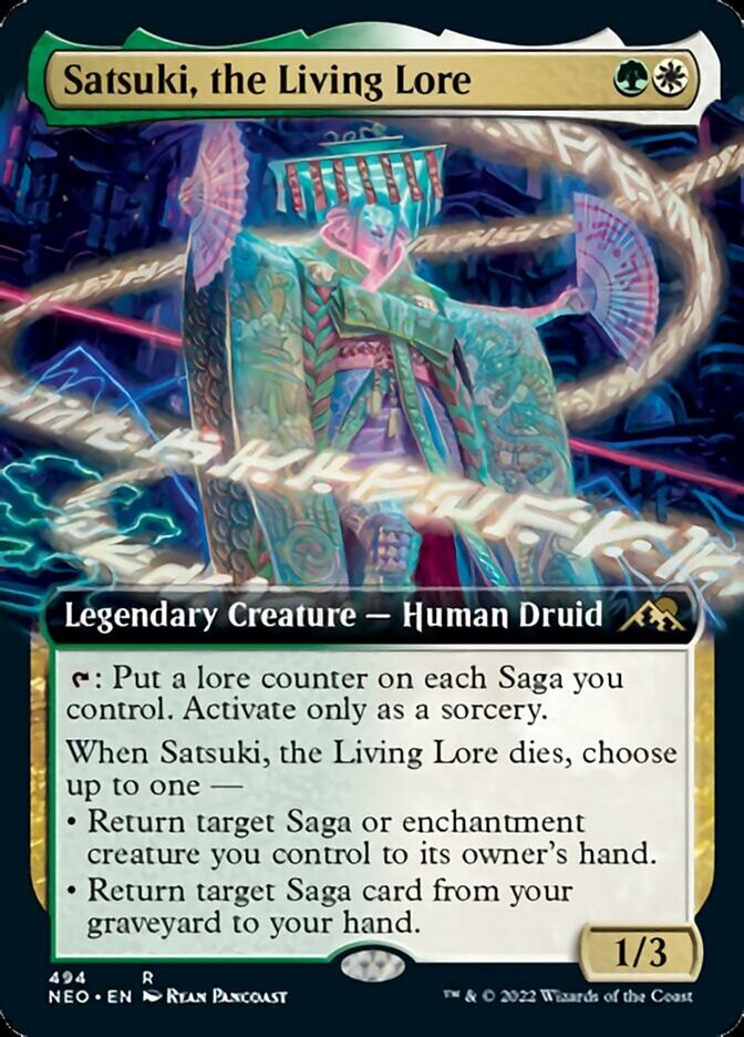 Satsuki, the Living Lore (Extended Art) [Kamigawa: Neon Dynasty] - Magic: The Gathering - Card Brawlers | Quebec | Canada |
