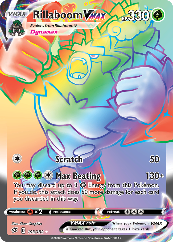 Rillaboom VMAX (193/192) [Sword & Shield: Rebel Clash] - Pokémon - Card Brawlers | Quebec | Canada |