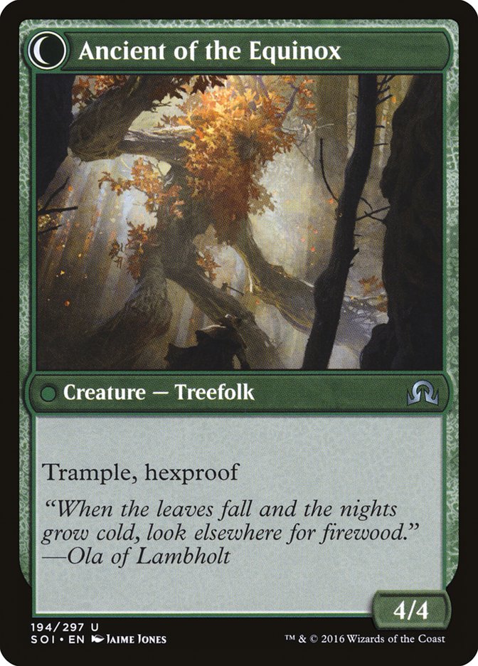 Autumnal Gloom // Ancient of the Equinox [Shadows over Innistrad] - Magic: The Gathering - Card Brawlers | Quebec | Canada |