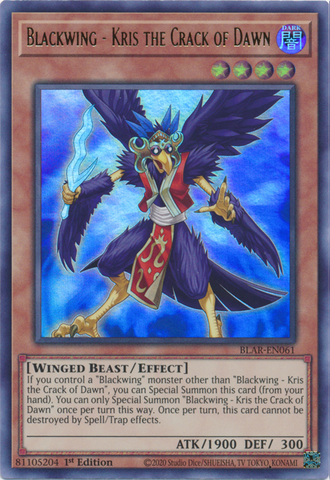 Blackwing - Kris the Crack of Dawn [BLAR-EN061] Ultra Rare - Yu-Gi-Oh! - Card Brawlers | Quebec | Canada |