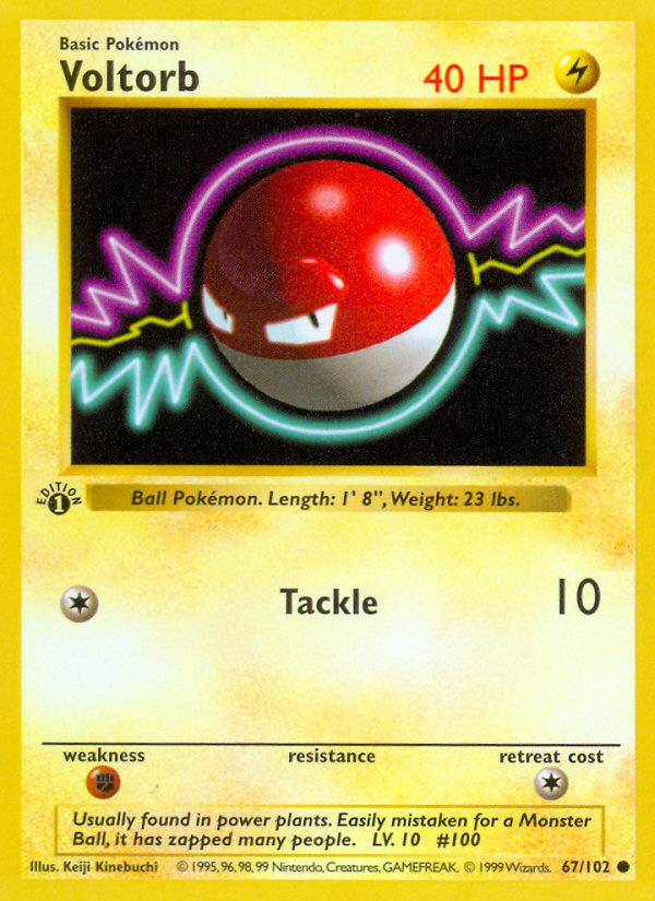 Voltorb (67/102) (Shadowless) [Base Set 1st Edition] - Pokémon - Card Brawlers | Quebec | Canada |