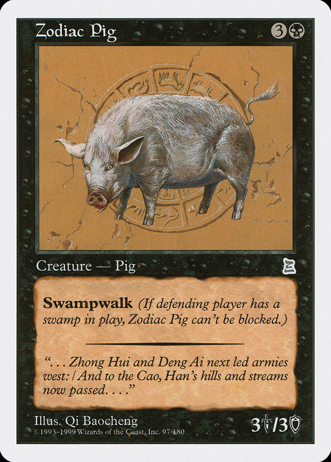 Zodiac Pig [Portal Three Kingdoms] - Magic: The Gathering - Card Brawlers | Quebec | Canada |