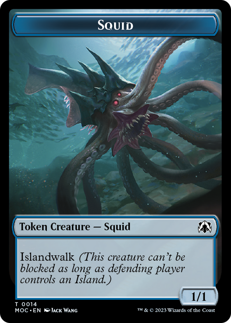 Squid // Human (26) Double-Sided Token [March of the Machine Commander Tokens] - Magic: The Gathering - Card Brawlers | Quebec | Canada |