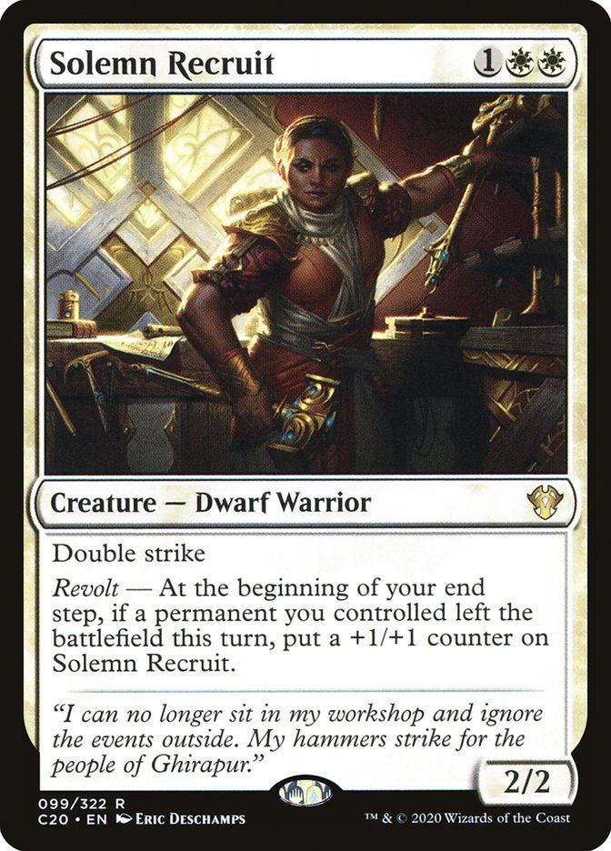 Solemn Recruit [Commander 2020] - Magic: The Gathering - Card Brawlers | Quebec | Canada |