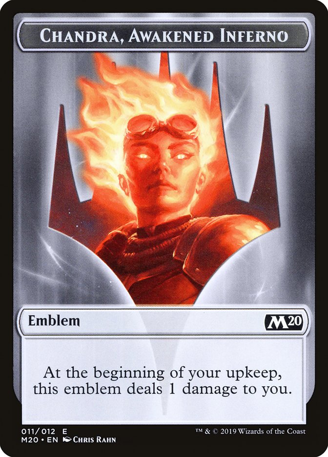 Chandra, Awakened Inferno Emblem [Core Set 2020 Tokens] - Magic: The Gathering - Card Brawlers | Quebec | Canada |
