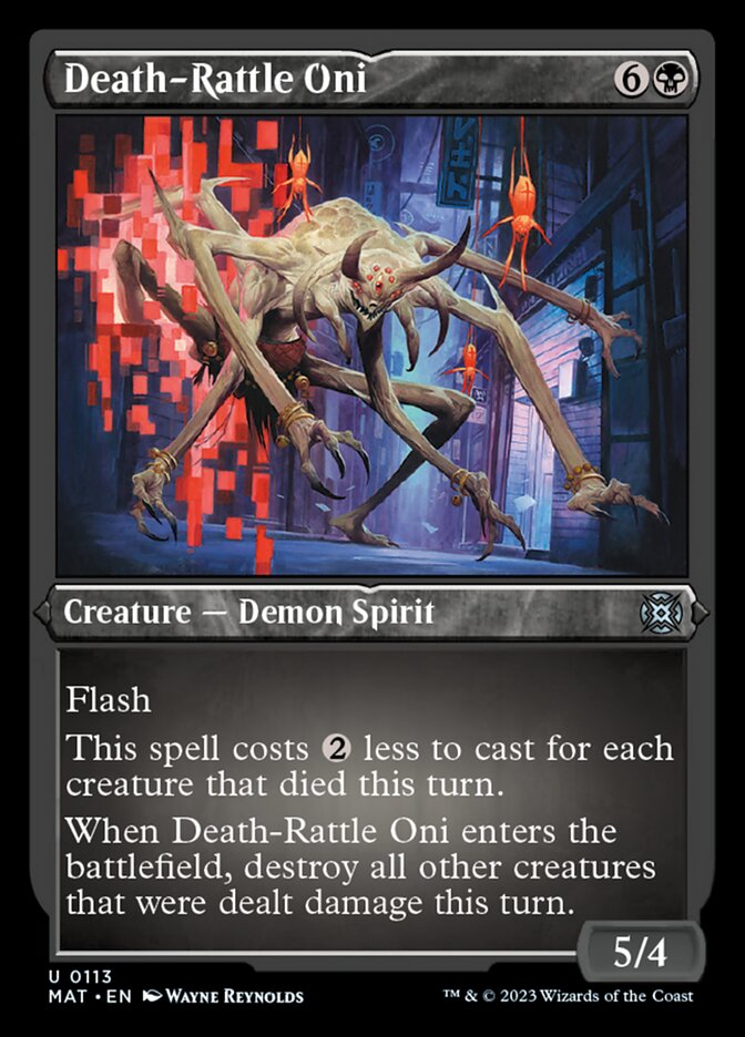 Death-Rattle Oni (Foil Etched) [March of the Machine: The Aftermath] - Magic: The Gathering - Card Brawlers | Quebec | Canada |