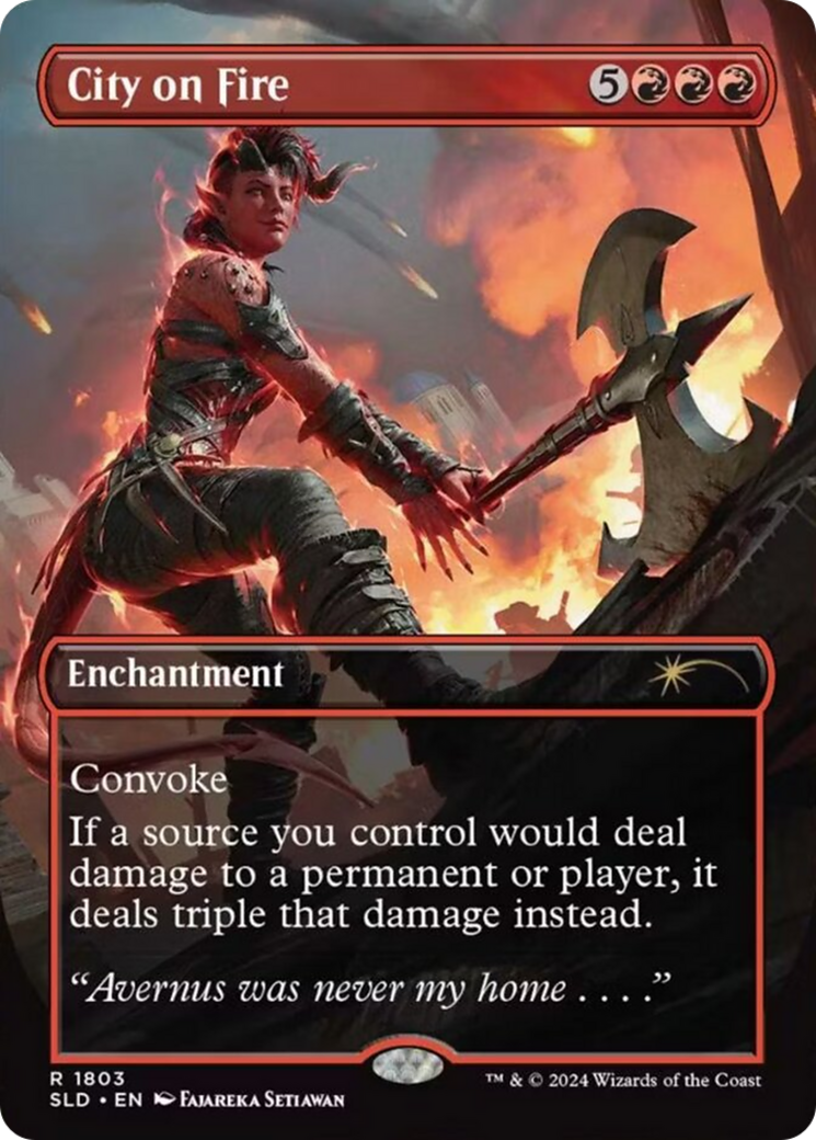 City on Fire (Rainbow Foil) [Secret Lair Drop Series] - Magic: The Gathering - Card Brawlers | Quebec | Canada |