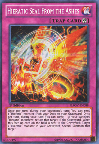 Hieratic Seal From the Ashes [GAOV-EN088] Secret Rare - Yu-Gi-Oh! - Card Brawlers | Quebec | Canada |