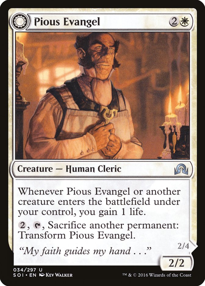 Pious Evangel // Wayward Disciple [Shadows over Innistrad] - Magic: The Gathering - Card Brawlers | Quebec | Canada |