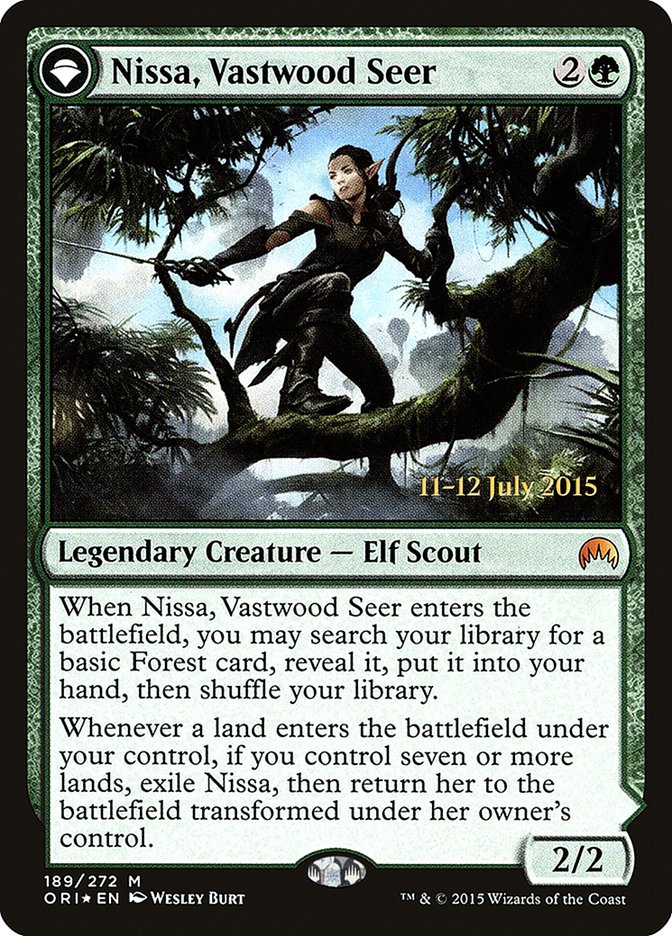 Nissa, Vastwood Seer // Nissa, Sage Animist [Magic Origins Prerelease Promos] - Magic: The Gathering - Card Brawlers | Quebec | Canada |