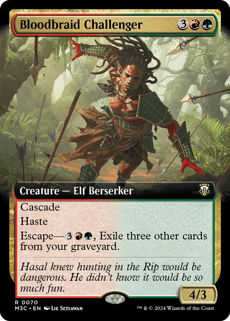 Bloodbraid Challenger (Extended Art) (Ripple Foil) [Modern Horizons 3 Commander] - Magic: The Gathering - Card Brawlers | Quebec | Canada |