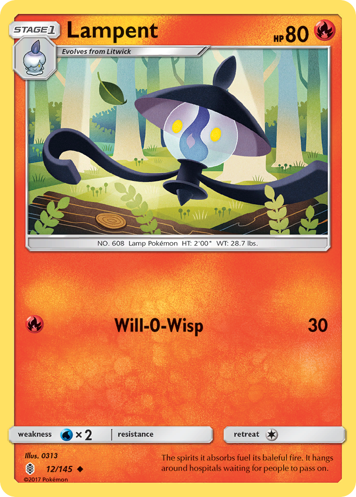 Lampent (12/145) [Sun & Moon: Guardians Rising] - Pokémon - Card Brawlers | Quebec | Canada |