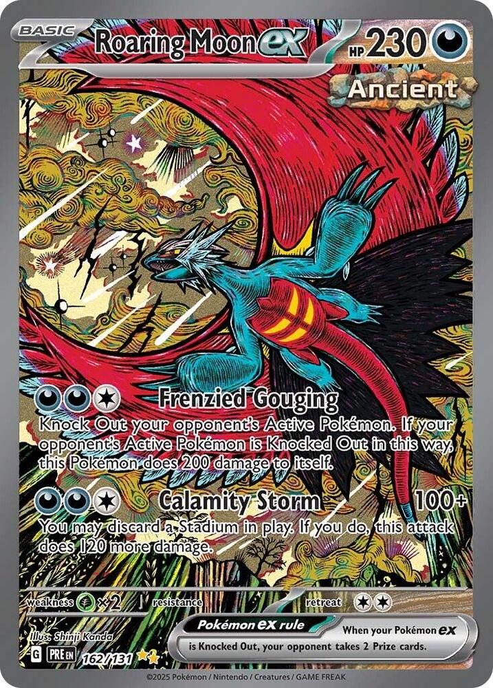 Roaring Moon ex (162/131) [Scarlet & Violet: Prismatic Evolutions] - Pokémon - Card Brawlers | Quebec | Canada |