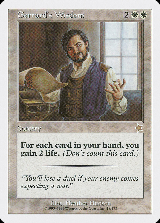 Gerrard's Wisdom [Starter 1999] - Magic: The Gathering - Card Brawlers | Quebec | Canada |