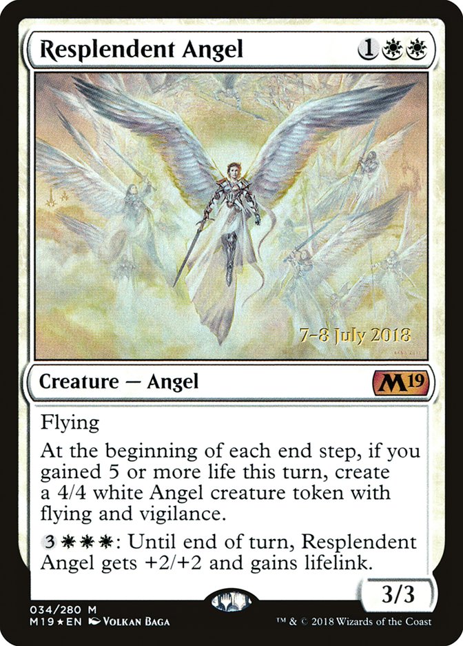 Resplendent Angel [Core Set 2019 Prerelease Promos] - Magic: The Gathering - Card Brawlers | Quebec | Canada |
