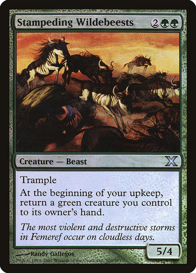 Stampeding Wildebeests (Premium Foil) [Tenth Edition] - Magic: The Gathering - Card Brawlers | Quebec | Canada |