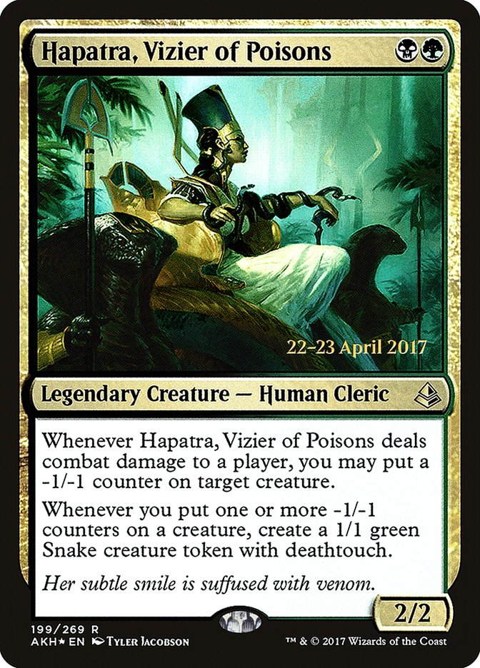 Hapatra, Vizier of Poisons [Amonkhet Prerelease Promos] - Magic: The Gathering - Card Brawlers | Quebec | Canada |