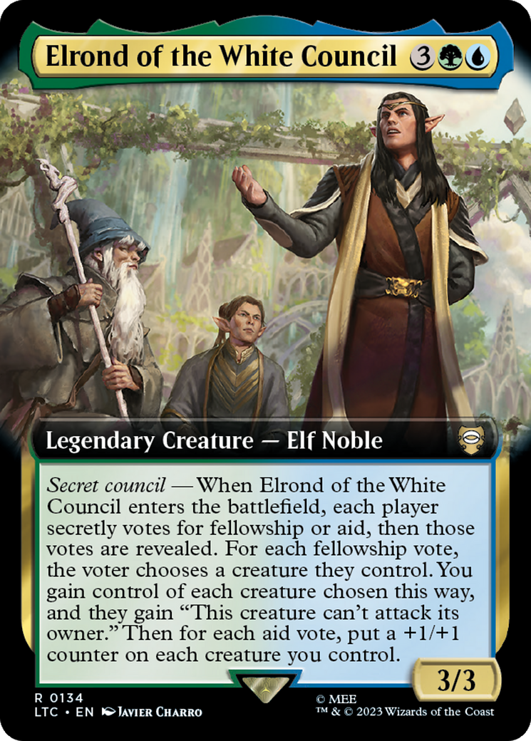 Elrond of the White Council (Extended Art) [The Lord of the Rings: Tales of Middle-Earth Commander] - Magic: The Gathering - Card Brawlers | Quebec | Canada |