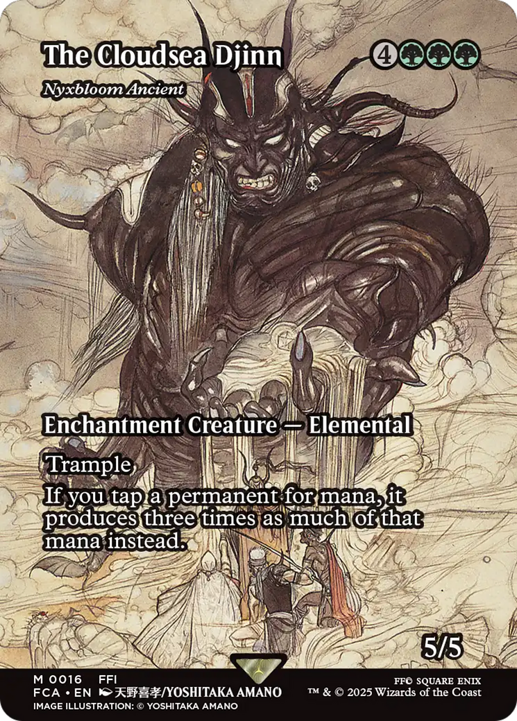 The Cloudsea Djinn - Nyxbloom Ancient (Showcase) [FINAL FANTASY : Through the Ages] - Magic: The Gathering - Card Brawlers | Quebec | Canada |