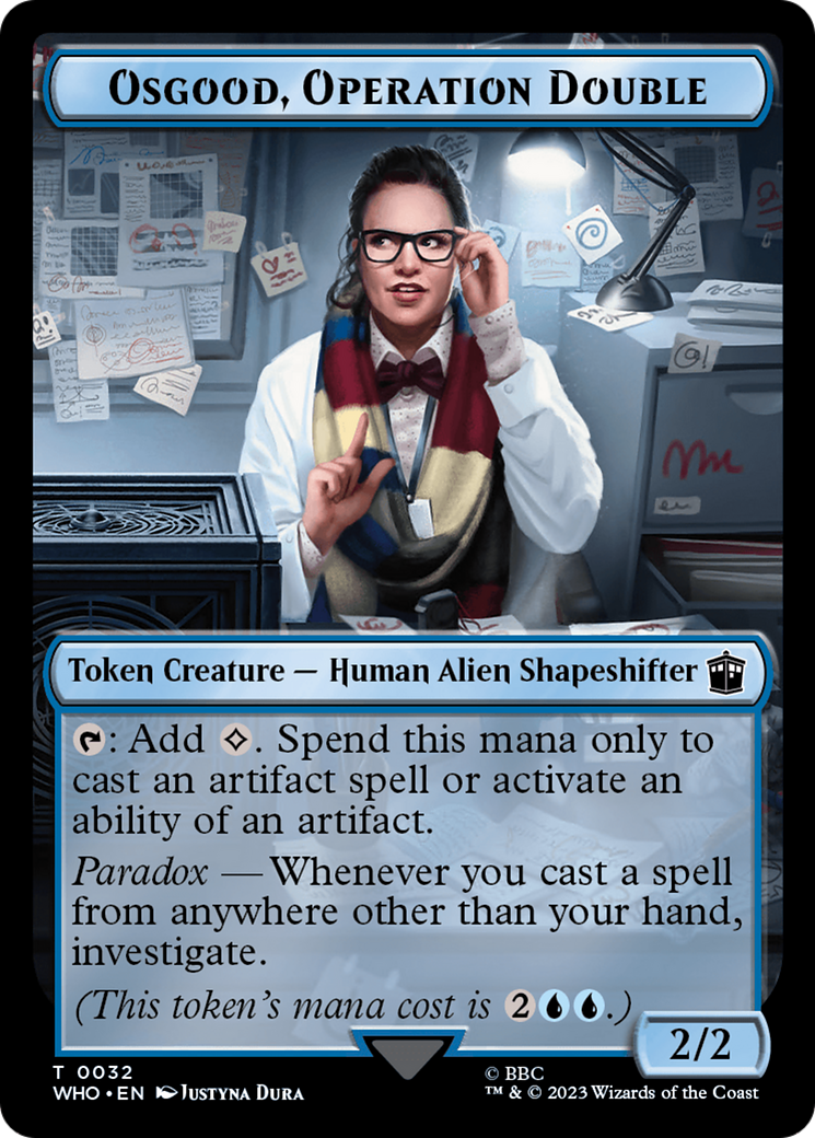 Soldier // Osgood, Operation Double Double-Sided Token (Surge Foil) [Doctor Who Tokens] - Magic: The Gathering - Card Brawlers | Quebec | Canada |