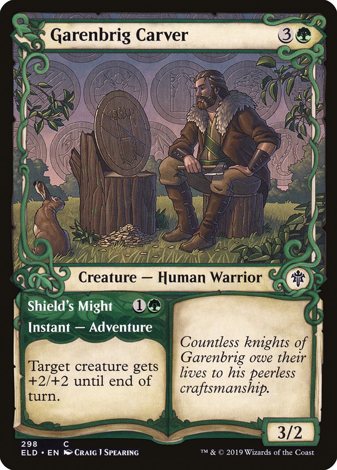 Garenbrig Carver // Shield's Might (Showcase) [Throne of Eldraine] - Magic: The Gathering - Card Brawlers | Quebec | Canada |