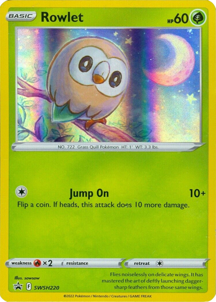 Rowlet (SWSH220) (Cosmos Holo) [Sword & Shield: Black Star Promos] - Pokémon - Card Brawlers | Quebec | Canada |