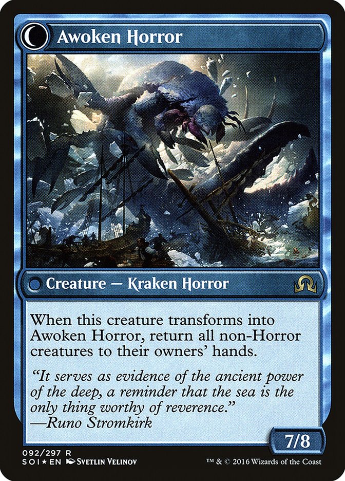 Thing in the Ice // Awoken Horror [Shadows over Innistrad Prerelease Promos] - Magic: The Gathering - Card Brawlers | Quebec | Canada |