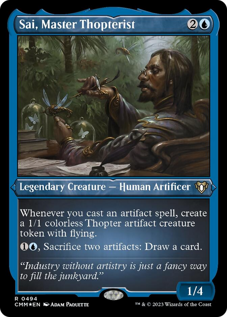 Sai, Master Thopterist (Foil Etched) [Commander Masters] - Magic: The Gathering - Card Brawlers | Quebec | Canada |