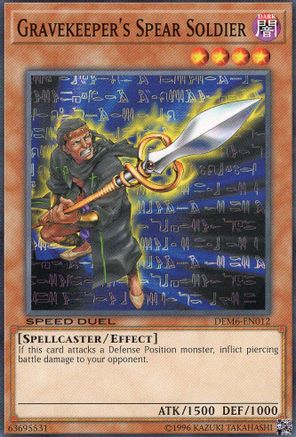 Gravekeeper's Spear Soldier (DEM6-EN012) Common / Short Print