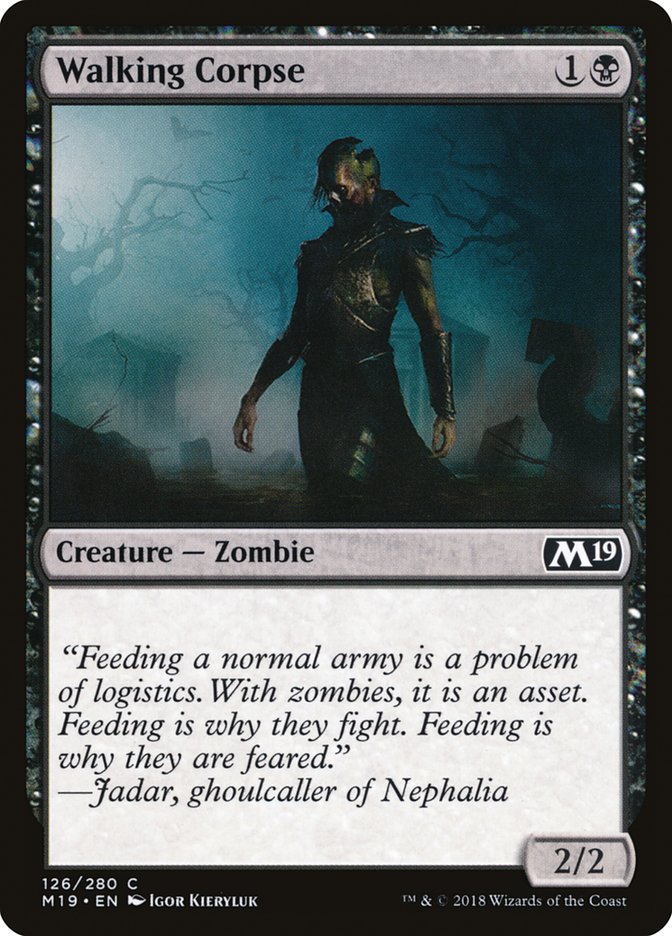 Walking Corpse [Core Set 2019] - Magic: The Gathering - Card Brawlers | Quebec | Canada |