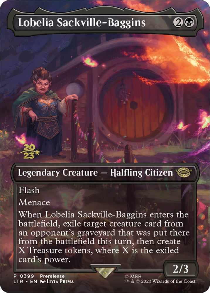 Lobelia Sackville-Baggins (399) [The Lord of the Rings: Tales of Middle-Earth Prerelease Promos] - Magic: The Gathering - Card Brawlers | Quebec | Canada |
