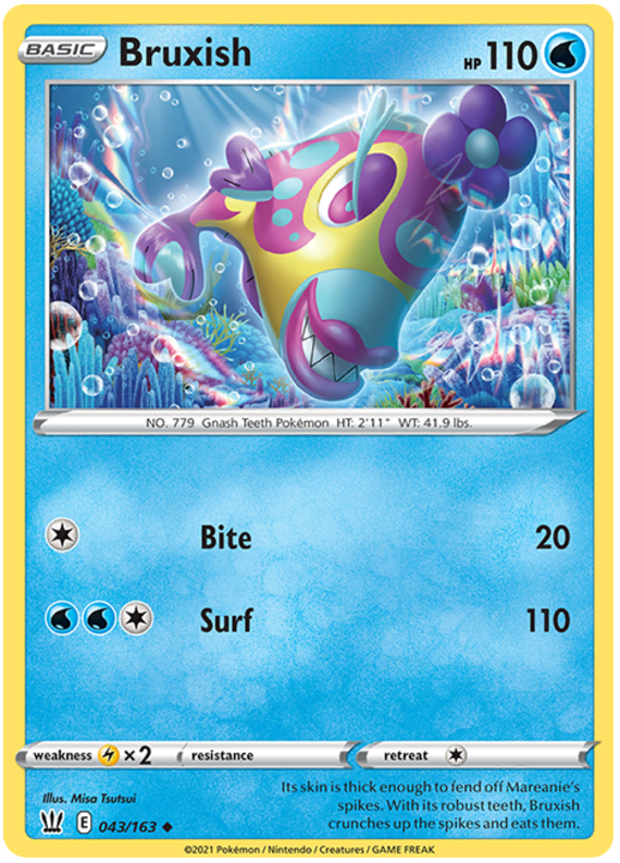 Bruxish (043/163) [Sword & Shield: Battle Styles] - Pokémon - Card Brawlers | Quebec | Canada |
