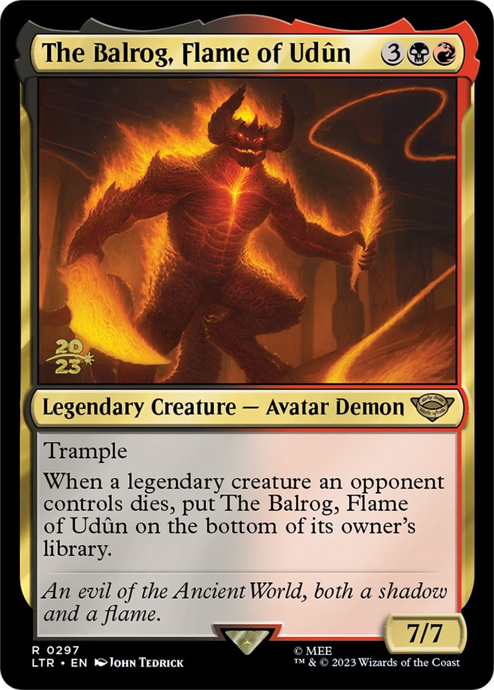 The Balrog, Flame of Udun [The Lord of the Rings: Tales of Middle-Earth Prerelease Promos] - Magic: The Gathering - Card Brawlers | Quebec | Canada |