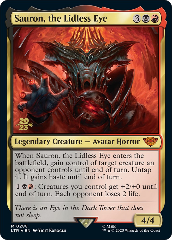 Sauron, the Lidless Eye [The Lord of the Rings: Tales of Middle-Earth Prerelease Promos] - Magic: The Gathering - Card Brawlers | Quebec | Canada |