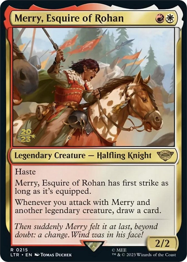 Merry, Esquire of Rohan [The Lord of the Rings: Tales of Middle-Earth Prerelease Promos] - Magic: The Gathering - Card Brawlers | Quebec | Canada |