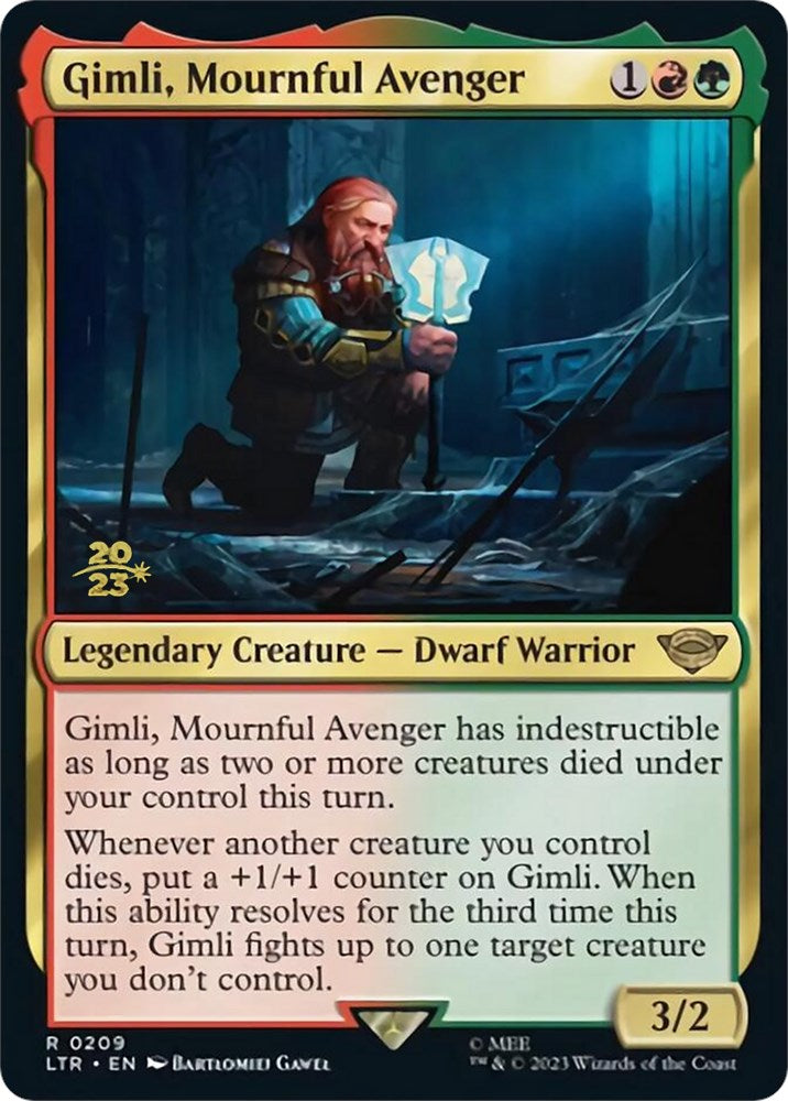 Gimli, Mournful Avenger [The Lord of the Rings: Tales of Middle-Earth Prerelease Promos] - Magic: The Gathering - Card Brawlers | Quebec | Canada |