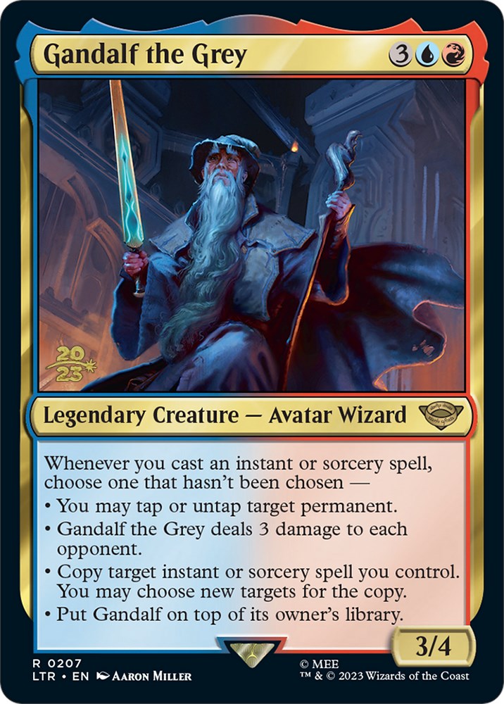 Gandalf the Grey [The Lord of the Rings: Tales of Middle-Earth Prerelease Promos] - Magic: The Gathering - Card Brawlers | Quebec | Canada |