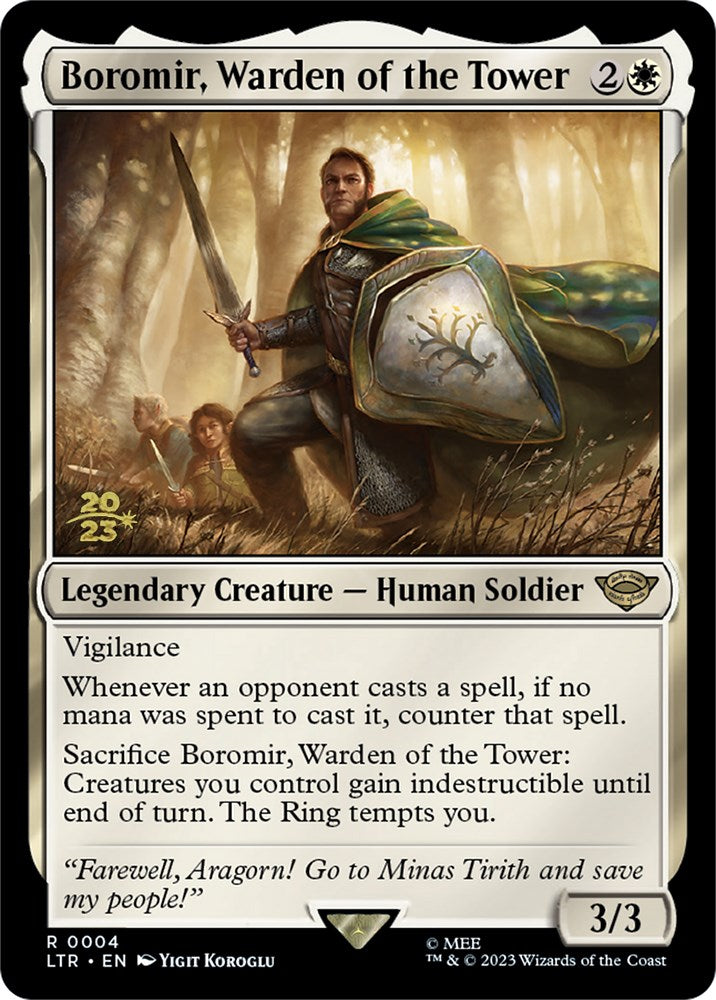 Boromir, Warden of the Tower [The Lord of the Rings: Tales of Middle-Earth Prerelease Promos] - Magic: The Gathering - Card Brawlers | Quebec | Canada |
